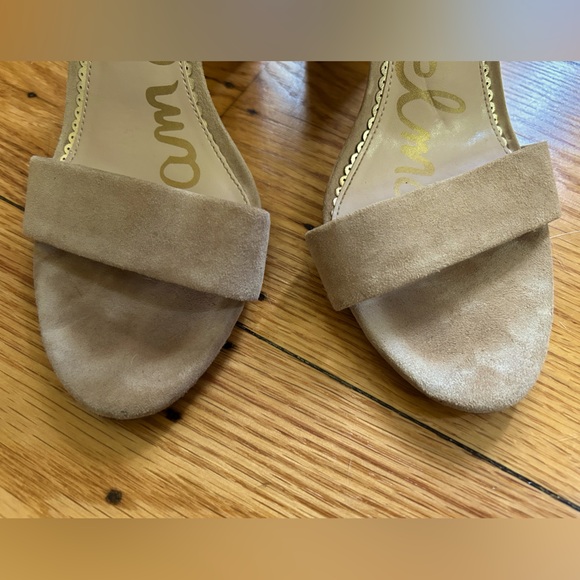 sam edelman | yaro block heel sandal - oatmeal suede - Picture 8 of 9